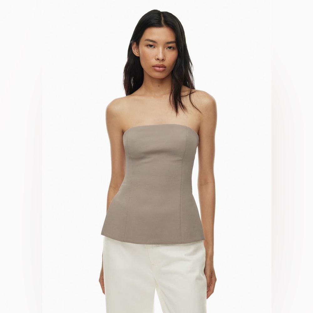 Aritzia Taupe Strapless Top